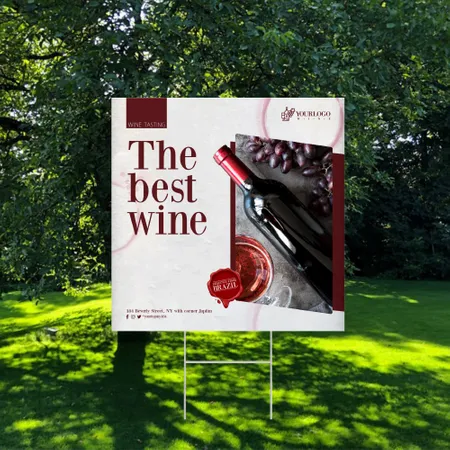 Custom Wine Offer Yard Sign