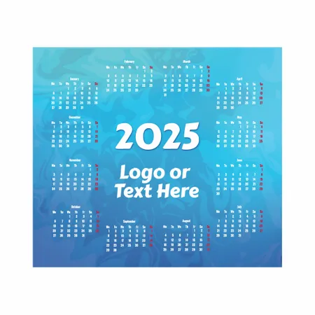 Light Blue Calendar Mouse Pad - Custom Socks Now