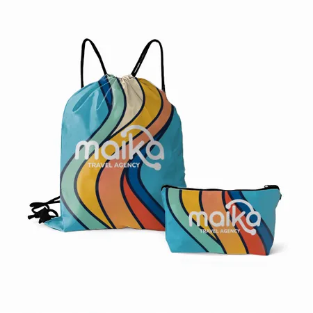 Drawstring Bag and Pouch Set Drawstring Bag and Pouch Set - Custom Socks Now