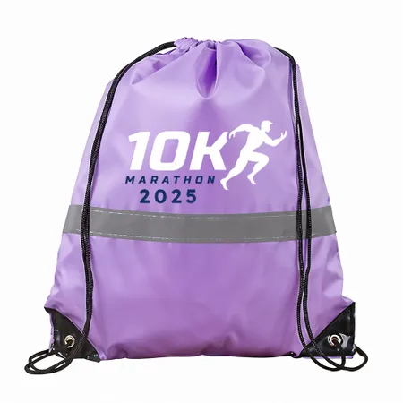 Drawstring Bags With Reflective Strip Drawstring Bags With Reflective Strip - Custom Socks Now