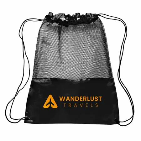 Mesh Drawstring Bag Mesh Drawstring Bag - Custom Socks Now