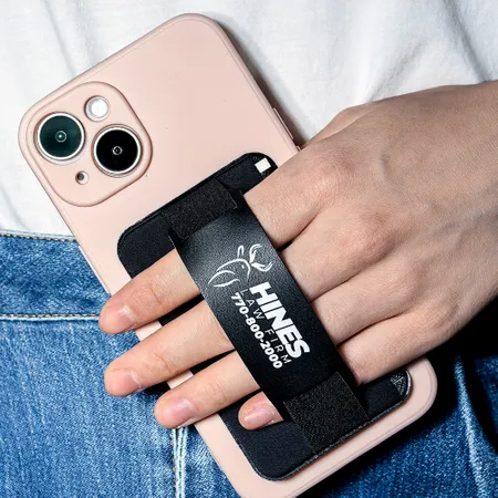 Leather Phone Wallet with Hand Grip - Custom Socks Now