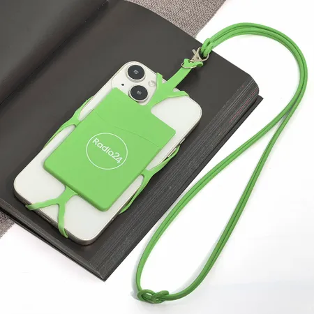 Lanyard Silicone Phone Wallet Holder - Custom Socks Now