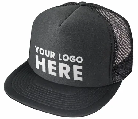 Nissun Cap 5 Panel Foam Trucker Hat Flat Bill - 5FBC - Custom Socks Now