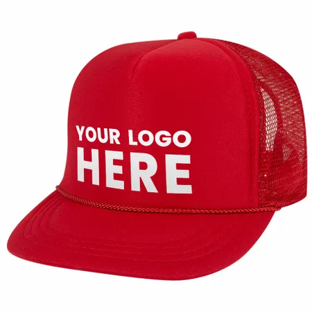 Otto 68-216 Youth Kids 5-Panel High Crown Foam Trucker Hat, Mesh Back - Custom Socks Now