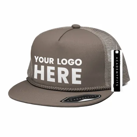 Academy Fits 2071G Rope Trucker Snapback Hat - Custom Socks Now