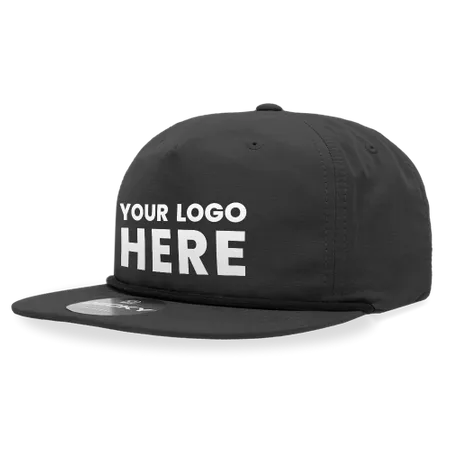 Decky 6032 - Classic Rope Cap, 5 Panel Flat Bill Hat, Snapback - Custom Socks Now