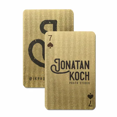 Brushed Gold Finish Playing Cards - Custom Socks Now