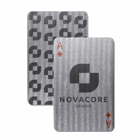 Brushed Silver Finish Playing Cards - Custom Socks Now