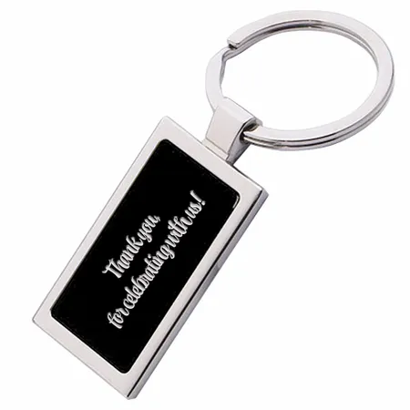 Colored Rectangle Metal Keychain - Custom Socks Now