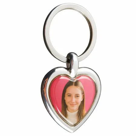 Spinning Heart Metal Keychain - Custom Socks Now