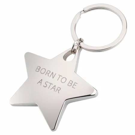 Dazzling Star Metal Keychain - Custom Socks Now