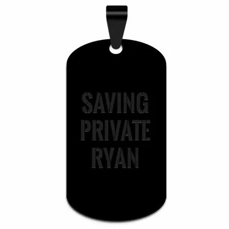 Sleek Military Dog Tag Metal Keychain - Custom Socks Now