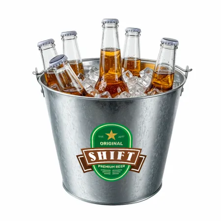 Tinplate Beer Buckets & Opener Combo - Custom Socks Now