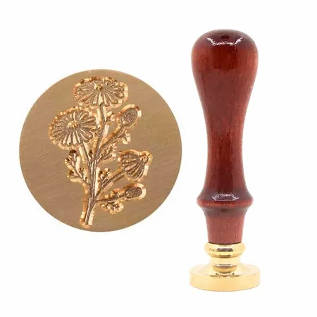 Beechwood Handle Wax Seal Stamps - Custom Socks Now