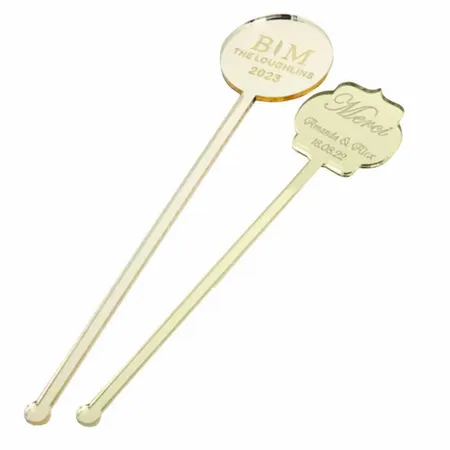 Metallic Acrylic Stir Sticks - Custom Socks Now