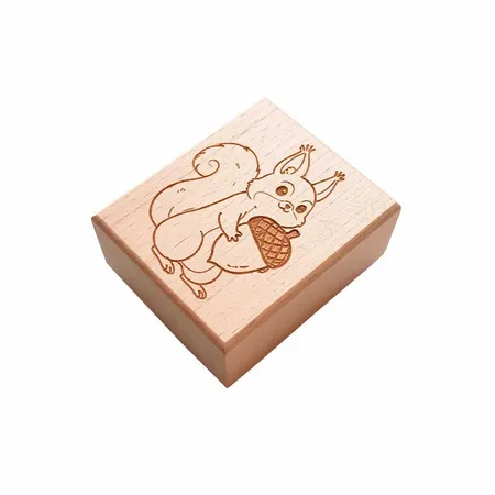 Square Wood Rubber Stamps - Custom Socks Now