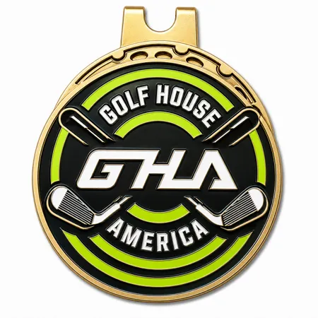 Soft Enamel Golf Ball Marker with Hat Clips - Custom Socks Now