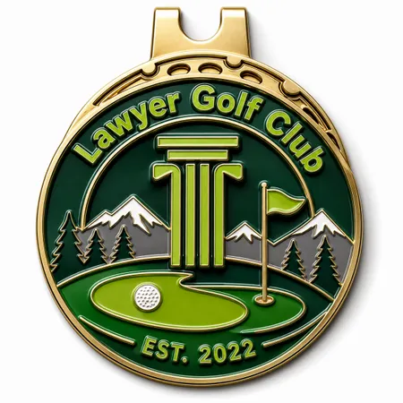 3D Ball Golf Marker with Hat Clips - Custom Socks Now