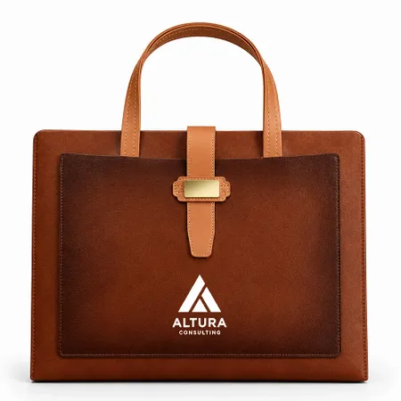 Leather Document Holders with Handle - Custom Socks Now