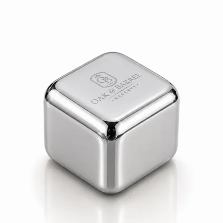 Silver Stainless Steel Ice Cubes - Custom Socks Now