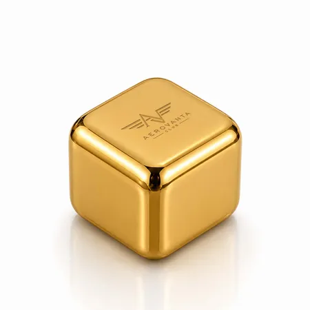 Gold Stainless Steel Ice Cubes - Custom Socks Now