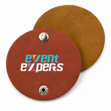 Round PU Leather Cable Organizers - Custom Socks Now