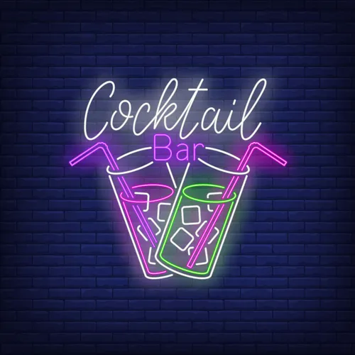 Cocktail Bar Neon - Custom Socks Now