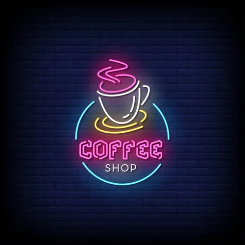 Coffee Shop Neon Sign - Custom Socks Now