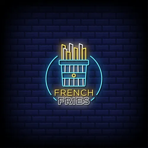 French Fries Shop Neon Sign - Custom Socks Now