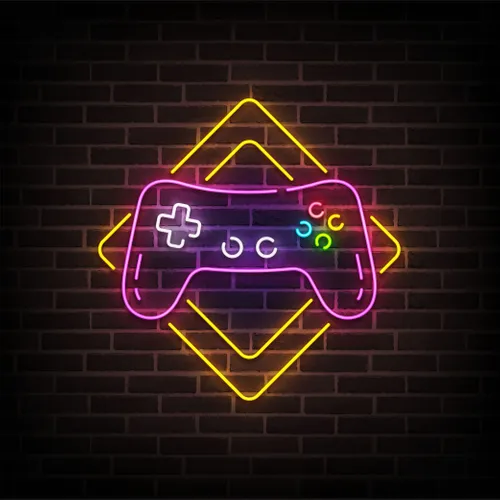 Gamer Joystick Neon Sign - Custom Socks Now