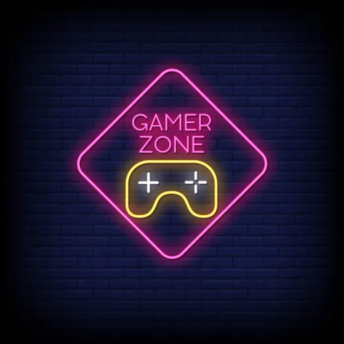 Gamer Zone Neon Sign - Custom Socks Now