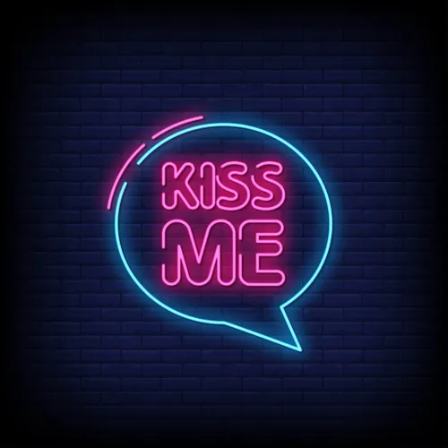 Kiss Me Neon Sign - Custom Socks Now