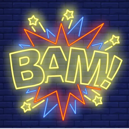 Bam Neon Sign - Custom Socks Now