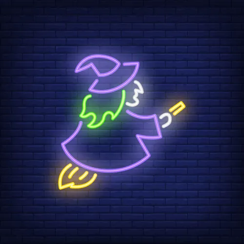 Witch Neon Sign - Custom Socks Now