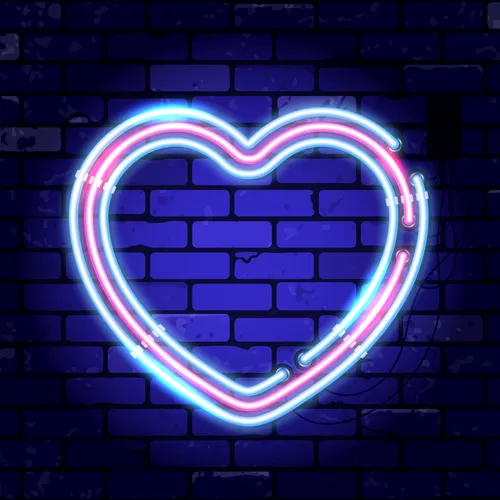 Heart Neon Sign - Custom Socks Now