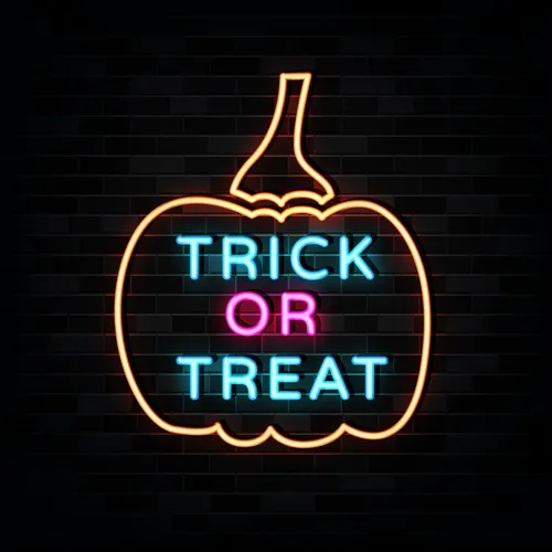 Pumpin Trick or Treat Neon Sign - Custom Socks Now
