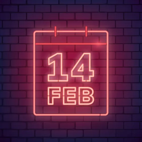 Valentine's Day Date Neon Sign - Custom Socks Now