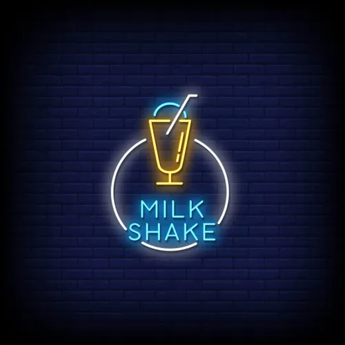 Milk Shake Neon Sign - Custom Socks Now