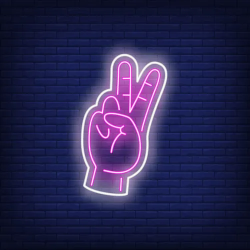 Peace Neon Sign - Custom Socks Now
