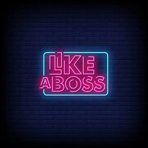 Like A Boss Neon Sign - Custom Socks Now