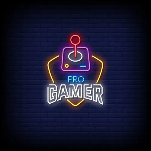 Pro Gamer Joystick Neon Sign - Custom Socks Now