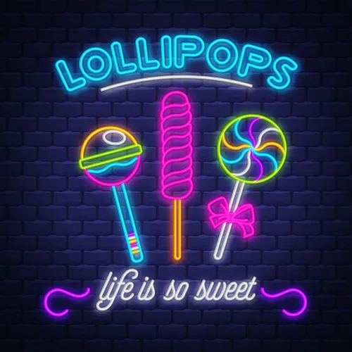 Lollipops Neon Sign - Custom Socks Now