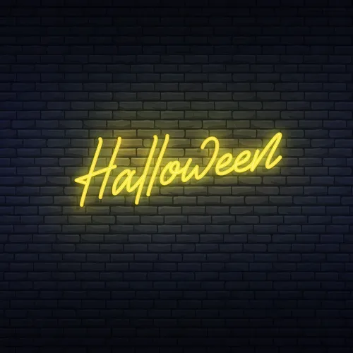 Halloween Neon Sign - Custom Socks Now