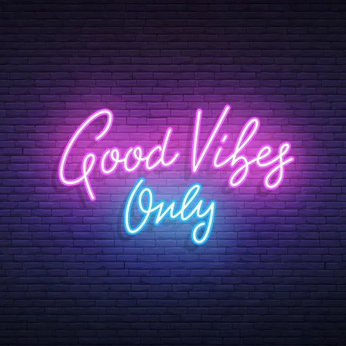 Good Vibes Only Neon Sign - Custom Socks Now