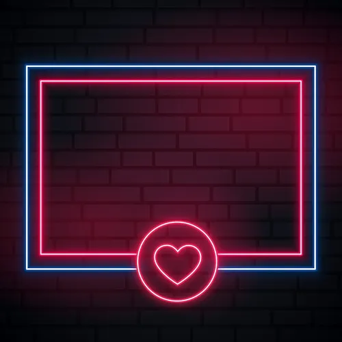 Love Heart Neon Glowing Frame Neon Sign - Custom Socks Now