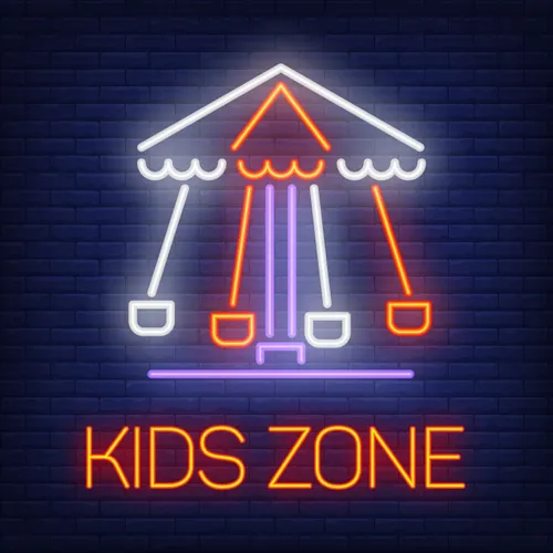 Fun Kids Zone Neon Sign - Custom Socks Now