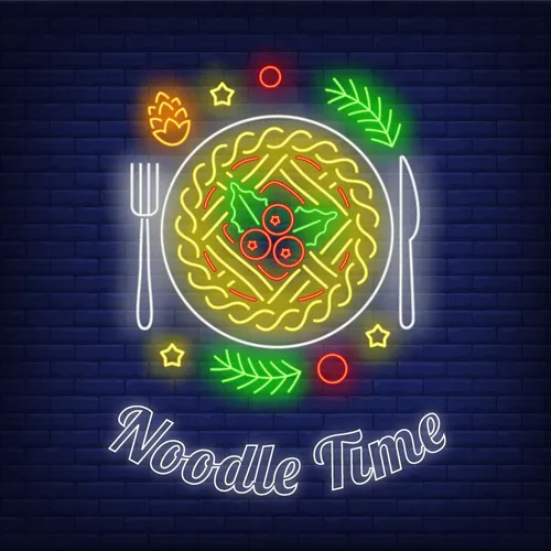 Noodle Time Neon Sign - Custom Socks Now