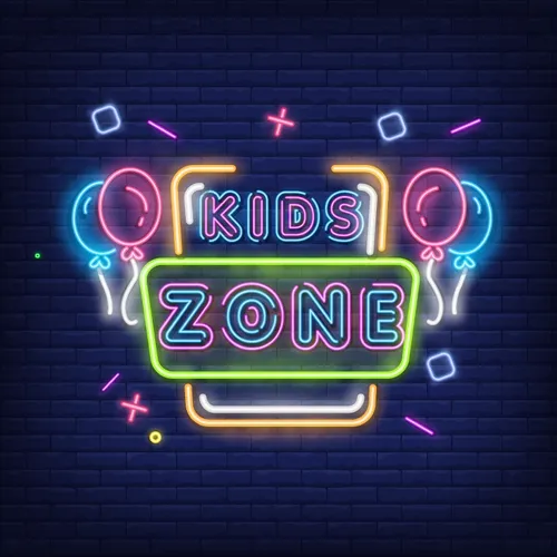Funky Kids Zone Neon Sign - Custom Socks Now