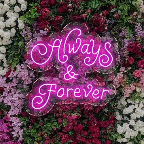 Always and Forever Neon Sign - Custom Socks Now